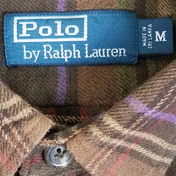 POLO by Ralph Lauren Flannel Long Sleeve Shirt szM - Picture 5 of 7